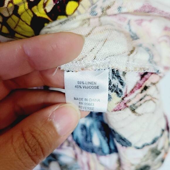 FOR CYNTHIA Butterfly Flowy Collared Tank Top S - Picture 8 of 14